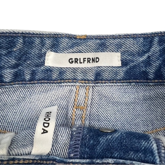 GRLFRND Rhoda Jean Distressed Mini Jean Skirt in Passanger Side Size 23 - Picture 6 of 12